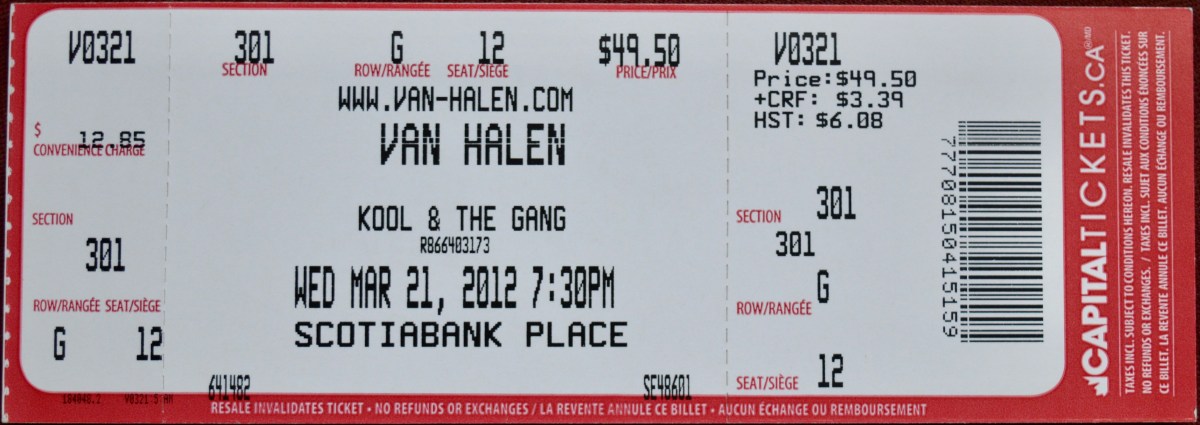 032112 Van Halen/Kool & the Gang, Ottawa,&nbsp;ON