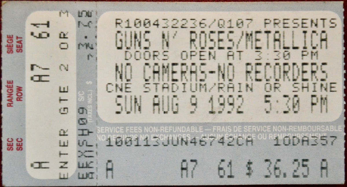 091392 Guns N’ Roses/Metallica/Faith No More, Toronto,&nbsp;ON