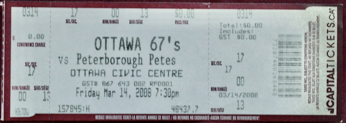031408 67’s vs Petes, Ottawa,&nbsp;ON