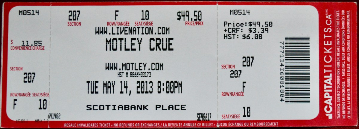 051413 Mötley Crüe/Big Wreck, Ottawa,&nbsp;ON