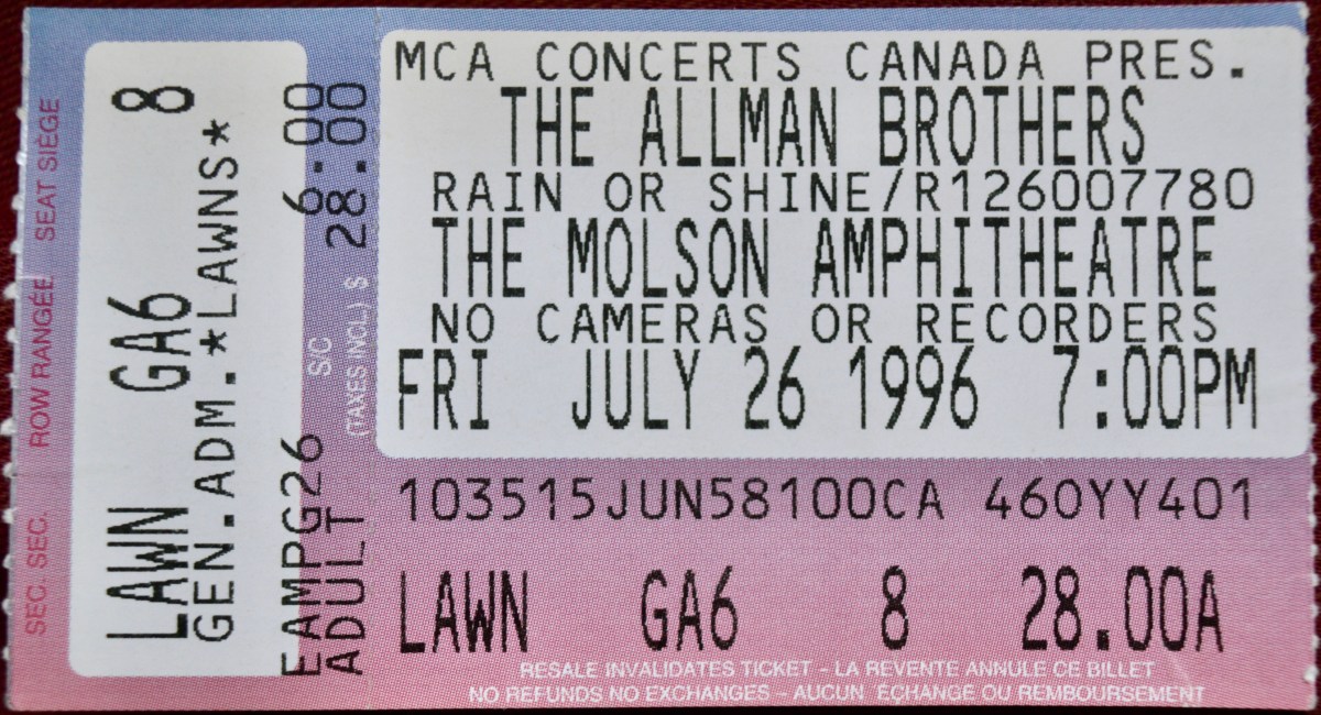 072696 The Allman Brothers Band/Big Sugar, Toronto,&nbsp;ON