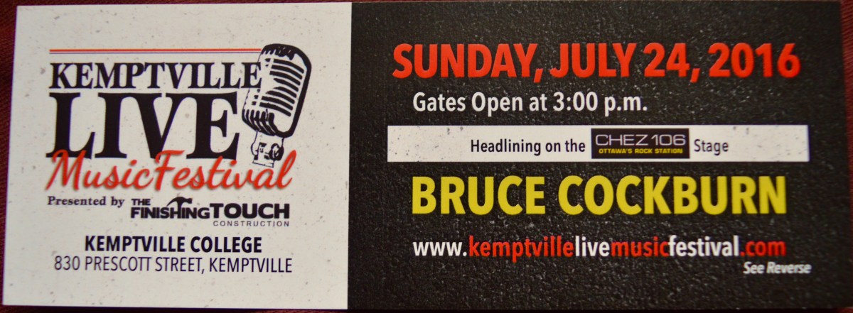 072416 Bruce Cockburn/Fred Eaglesmith/Sean McCann, Kemptville,&nbsp;ON