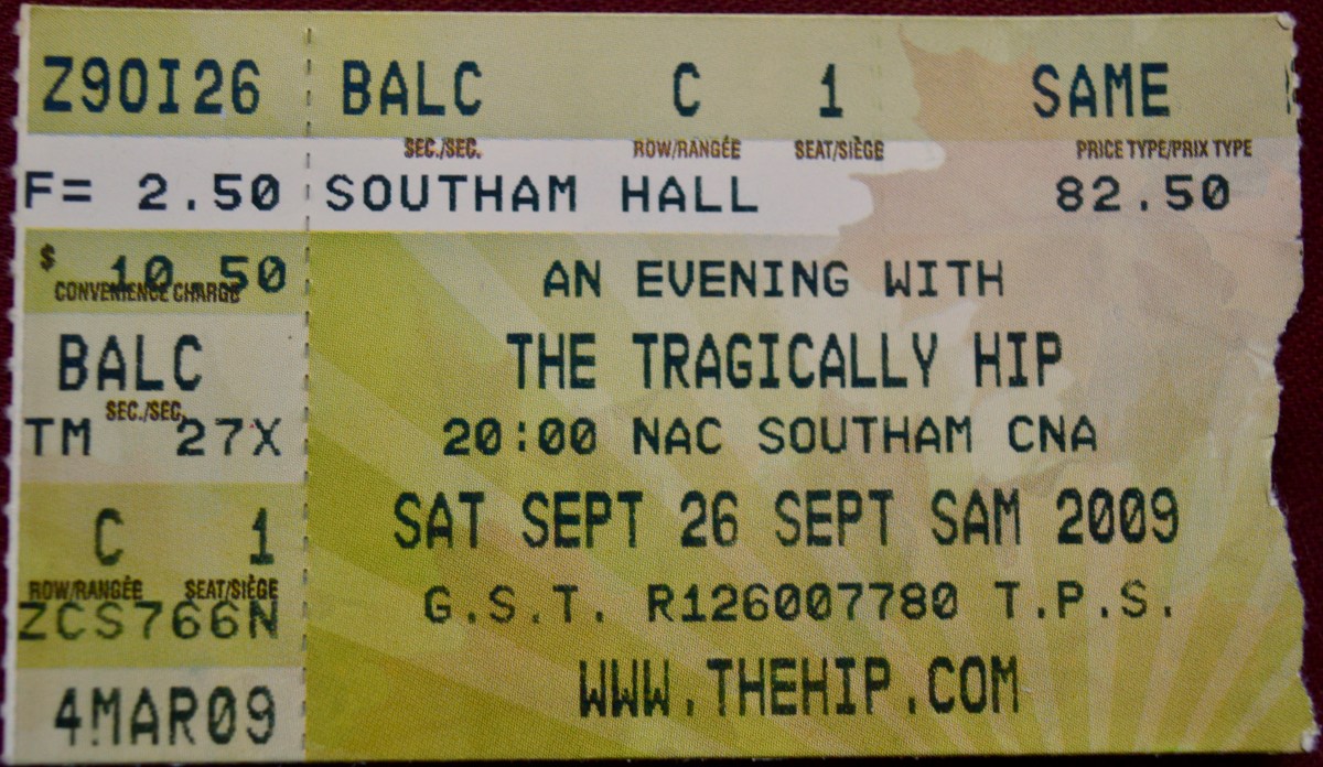 092609 The Tragically Hip, Ottawa,&nbsp;ON