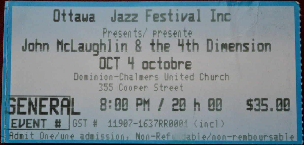 100407 John McLaughlin & the 4th Dimension, Ottawa,&nbsp;ON