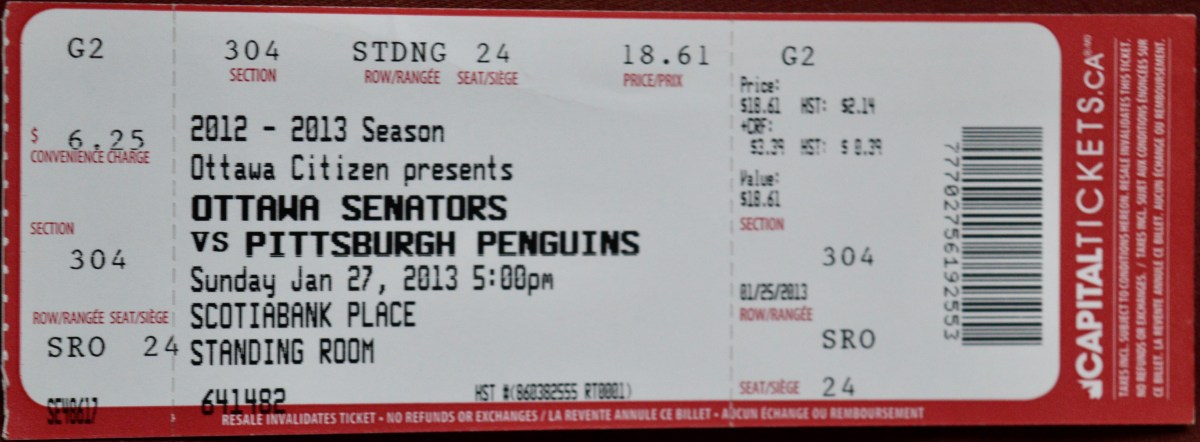 012713 Senators vs Penguins, Ottawa,&nbsp;ON