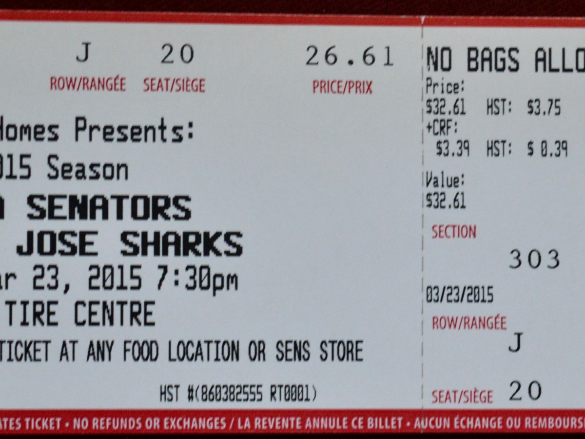 032315 Senators vs Sharks, Ottawa,&nbsp;ON