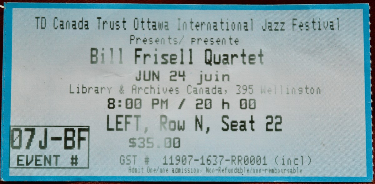 062407 Bill Frisell, Ottawa,&nbsp;ON