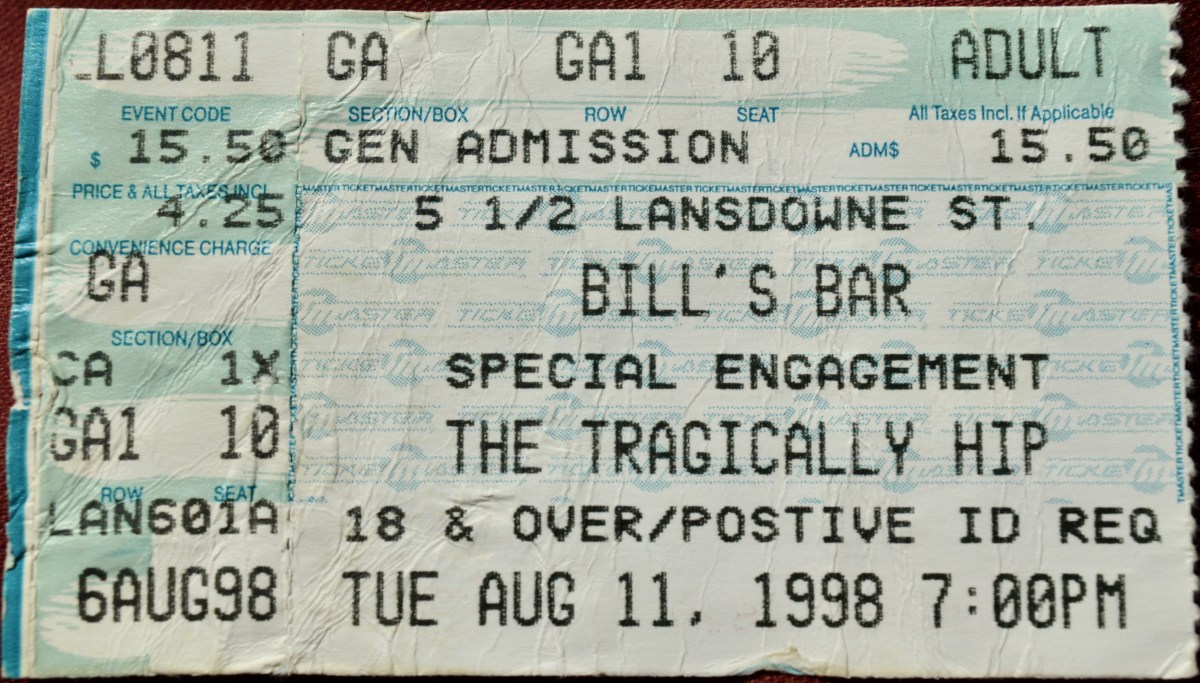 081198 The Tragically Hip, Boston,&nbsp;MA