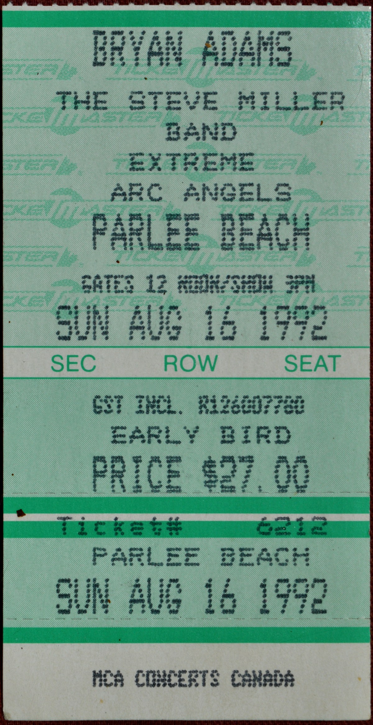 081692 Bryan Adams/Steve Miller/Extreme/Sloan/Sass Jordan, Shediac,&nbsp;NB