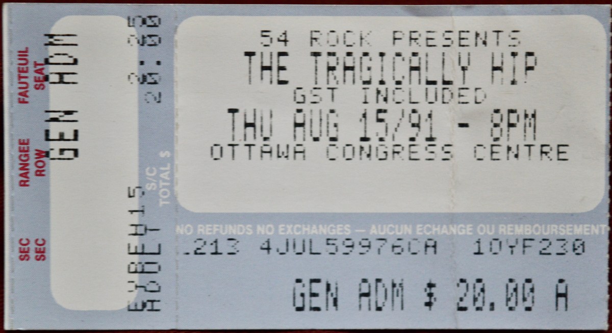 081591 The Tragically Hip/The Waltons, Ottawa,&nbsp;ON