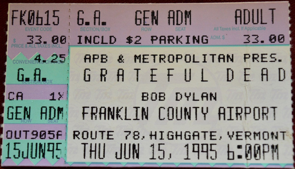 061595 Grateful Dead/Bob Dylan, Highgate,&nbsp;VT