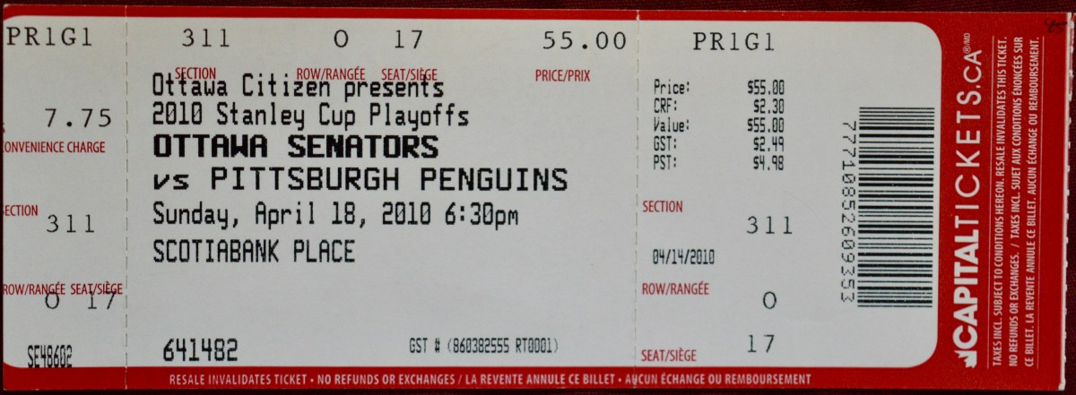 041810 Senators vs Penguins, Ottawa,&nbsp;ON