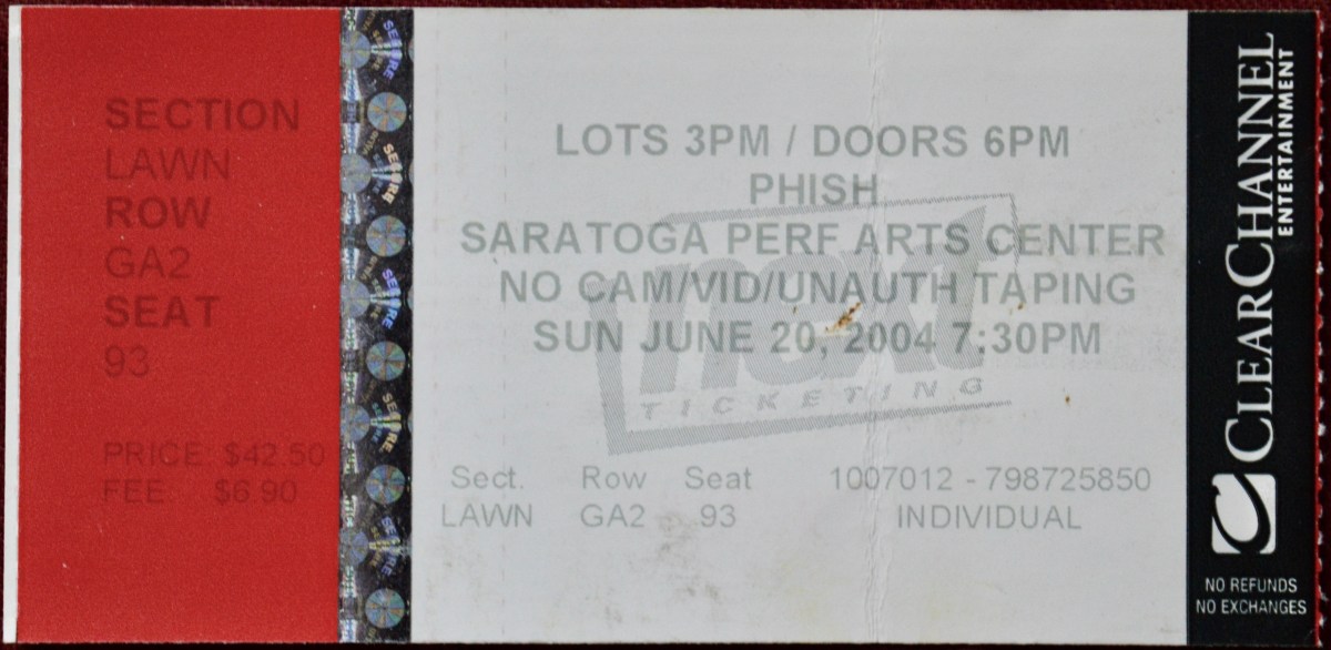 062004 Phish, Saratoga Springs,&nbsp;NY