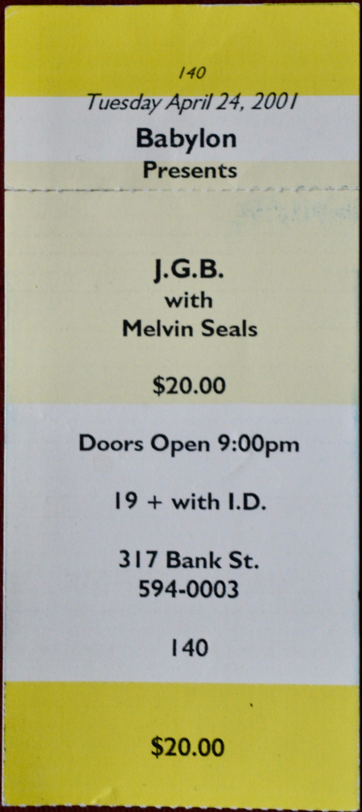 042401 Melvin Seals/nero, Ottawa,&nbsp;ON